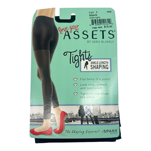 Spanx Love your Assets Ankle Length Black Shaping Tights Size 1 849B - Picture 1 of 2